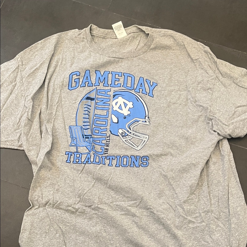Gameday Traditions North Carolina Gray & Carolina Blue Tee